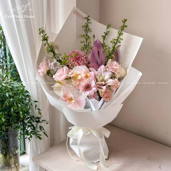 Bó hoa phong cách Hàn Quốc gần Fraser Suites Hanoi 4