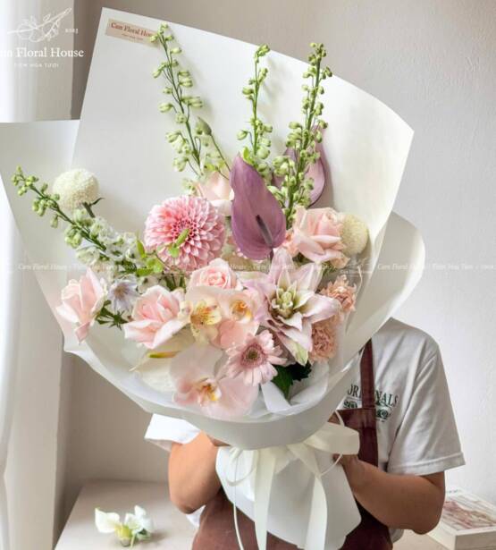 Bó hoa phong cách Hàn Quốc gần Fraser Suites Hanoi
