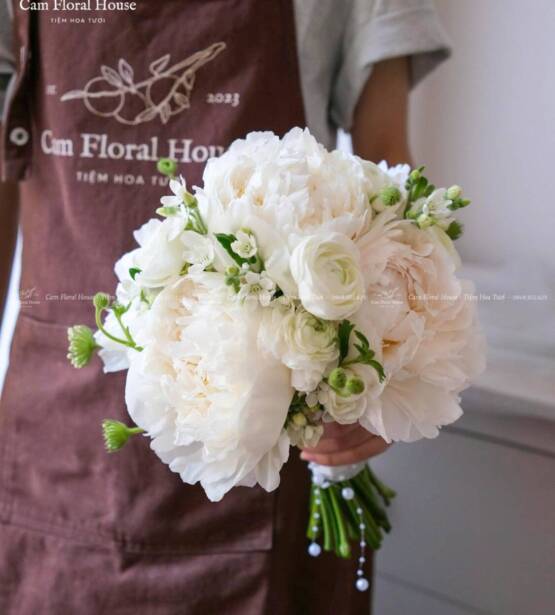 Hoa Cưới Peony Sang Trọng Cho Cô Dâu Hiện Đại